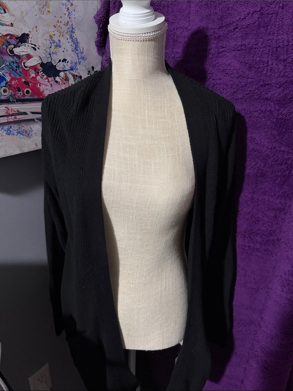 Black Open-Front Women's Sweater Cardigan by The Gap, sz small